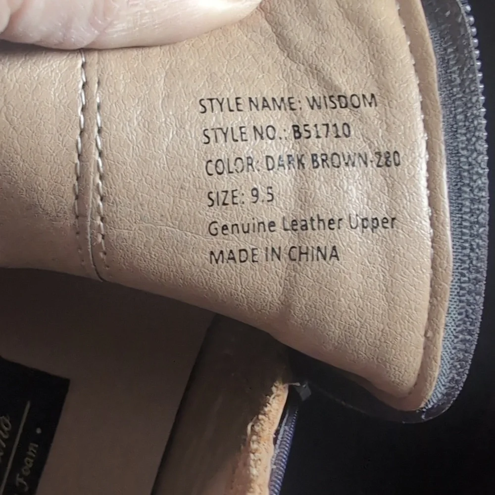 La Milano Italian Chelsea Boots Men Leather, Side Zipper SIZE 9.5